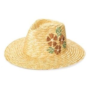 Anthropologie Hat Attack Embellished  Straw Hat